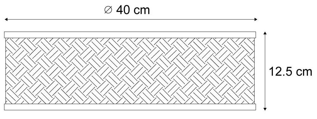 Orientalna bambusowa lampa sufitowa naturalna 40cm - TremmoKolonialny Oswietlenie wewnetrzne