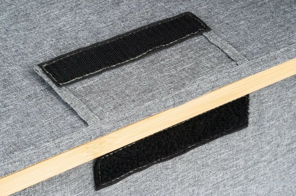 Pojemnik do przechowywania G21 30 x 30 x 15 cm,bambusowy z pokrywką, szary