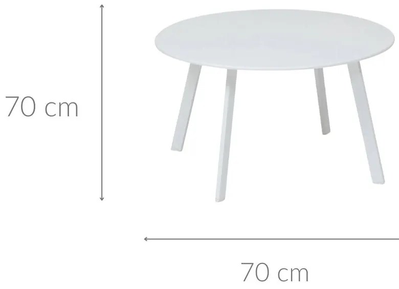 Stolik ogrodowy metalowy SAONA, Ø 70 cm