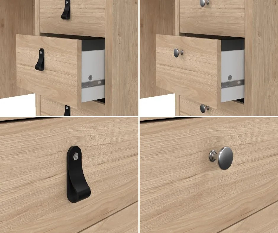 Biurko komputerowe z 3 szufladami Madrid, jackson hickory