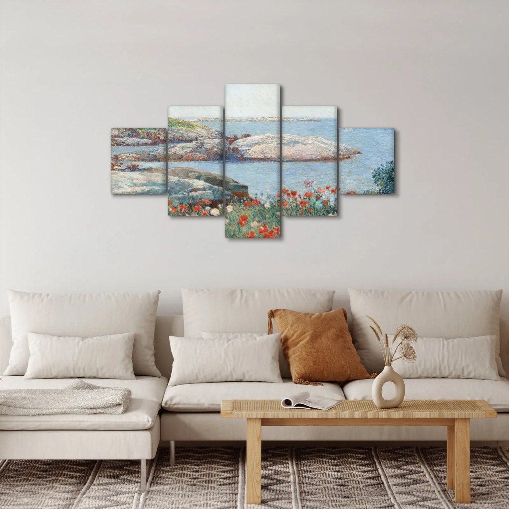 Obraz - Childe Hassam, Poppies,  Isles of Shoals, reprodukcje (125x70 cm)