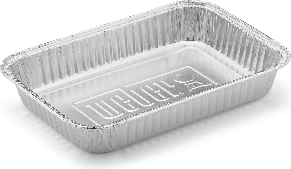 Tacki ociekowe do grilla 15,24 x 21,84 cm srebrne 10 szt WEBER 6415