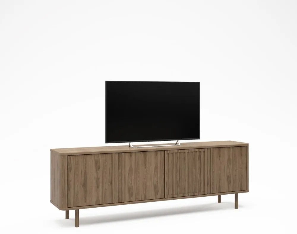 Szafka pod TV w dekorze dębu w naturalnym kolorze 180x60,5x35 cm Salma – Marckeric