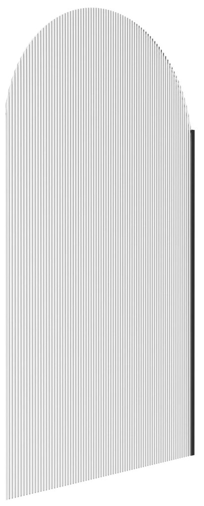 Ścianka prysznicowa WALK IN FIX przezroczysta półokrągła ryflowana 8 mm ARTE WELLE Oval Clear MASSI | Różne rozmiary : Kolor profili kabiny - chrom / srebrny, Szerokość ścianki - 80 cm, Typ montażu - WALK in FIX (Do ściany)