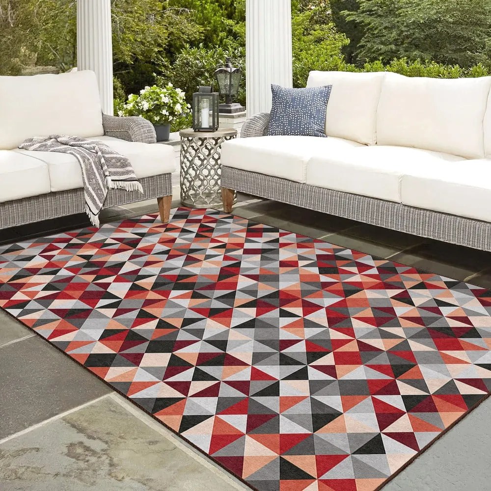 Czerwono-szary chodnik odpowiedni do prania 80x200 cm Ignite – Mila Home