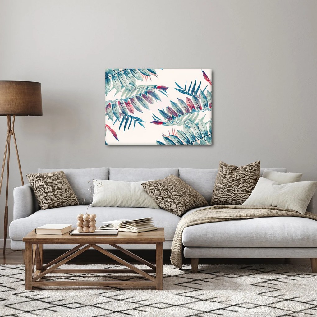 Obraz - Tropikalne liście (70x50 cm)