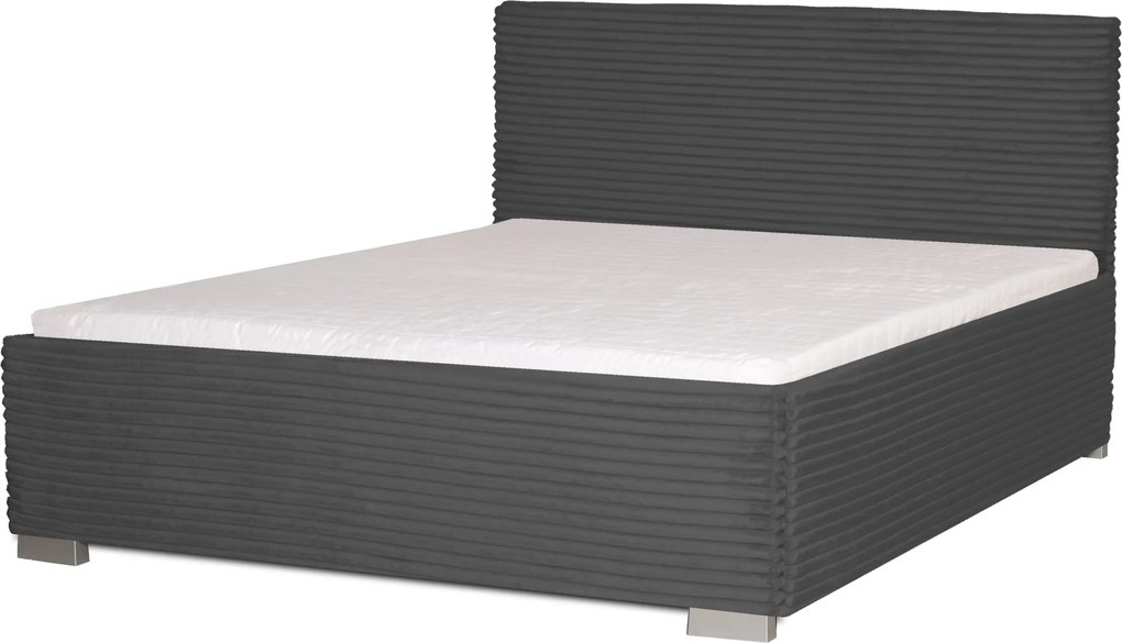 Łóżko LUCI 180x200 cm Niebieski Z materacem