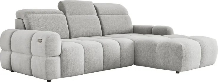 Narożnik MATEO S Wolnostojący Prawostronny Tkanina Memphis 16 kolor Złamana biel WERSAL