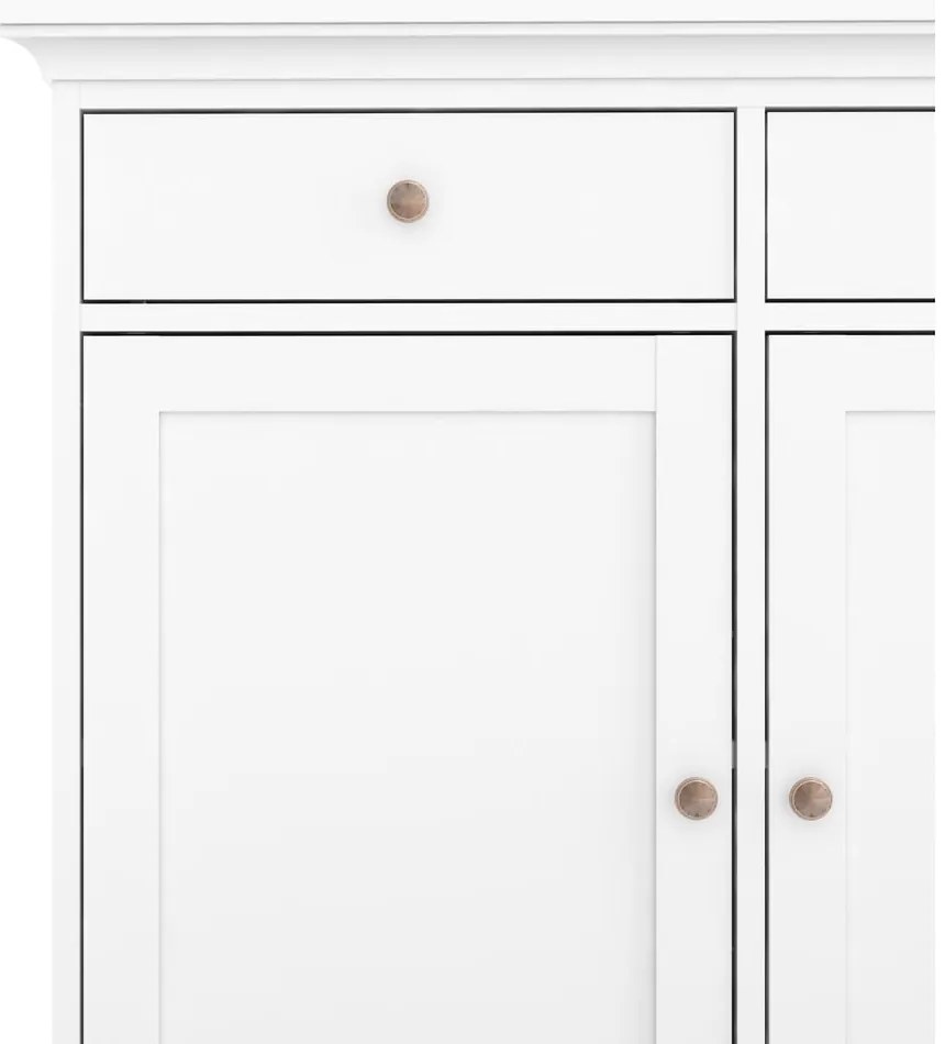 Biała niska komoda 144x92 cm Paris – Tvilum