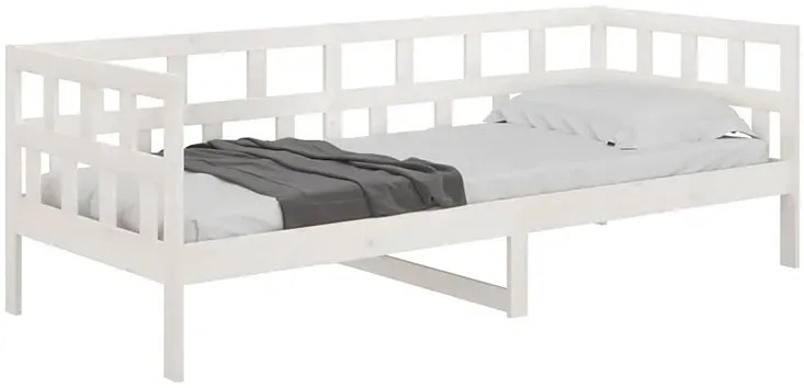 Białe łóżko młodzieżowe z drewna 90x200 T6-M06