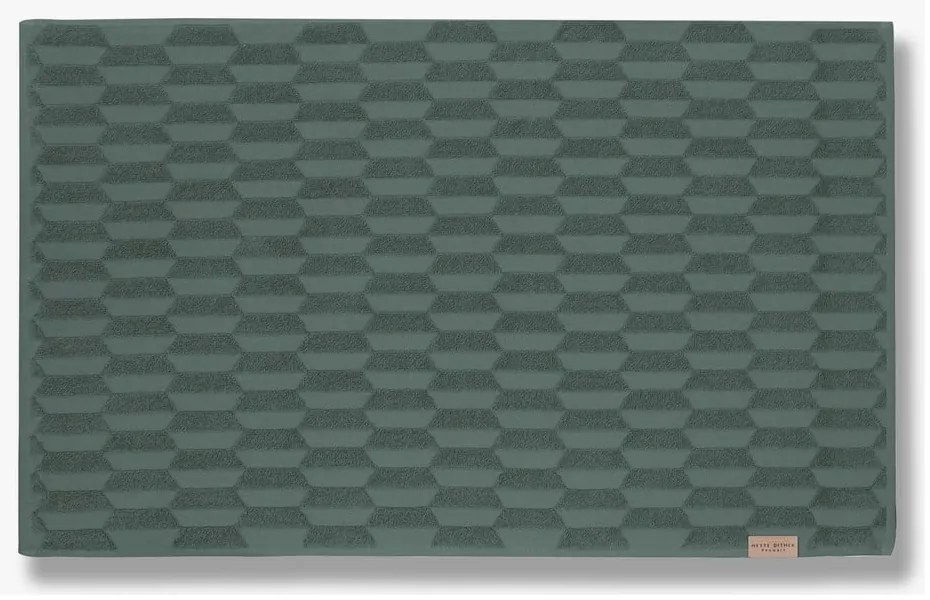 Ciemnozielony dywanik łazienkowy 50x80 cm Geo – Mette Ditmer Denmark