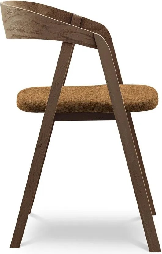 Fotel jadalniany z litego drewna w kolorze terakoty Erika – Makamii