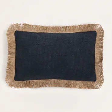 Poduszka Prostokątna 30x50 Cm Z Bawełny Paraiba Czarna - Sklum