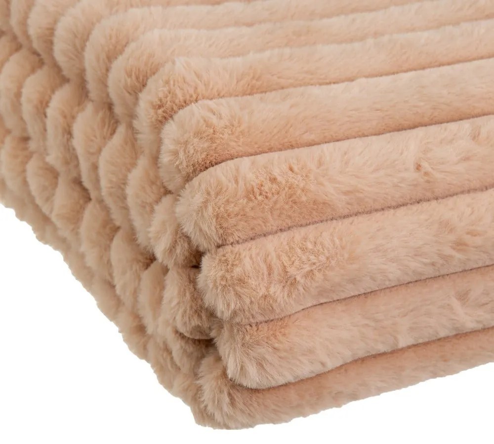 Jasnobrązowy koc z mikropluszu 130x160 cm Fur Velvet – Casa Selección