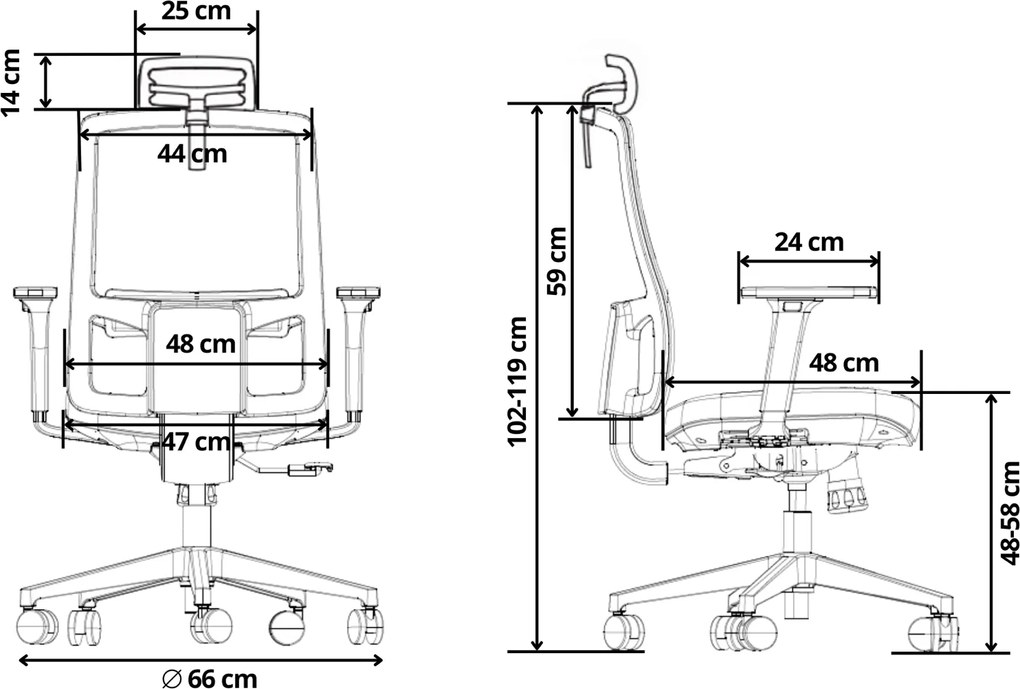 Ergonomiczny fotel biurowy do pracy Popstar Lux HR, zgodny z normą BHP