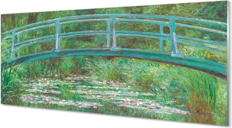Szklany Panel Japońska Kładka - Claude Monet