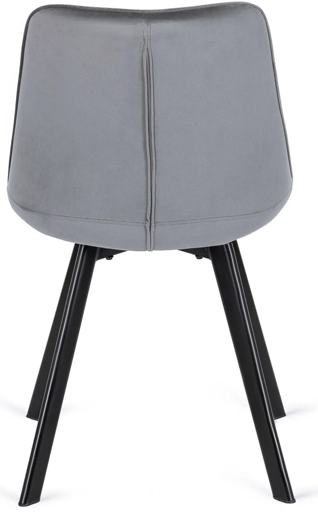 Zestaw Stół Okrągły Rozkładany HARRY 102-142 cm Dąb Craft/Czarny i 6 Krzeseł Tapicerowanych RICK Szarych Nowoczesnych