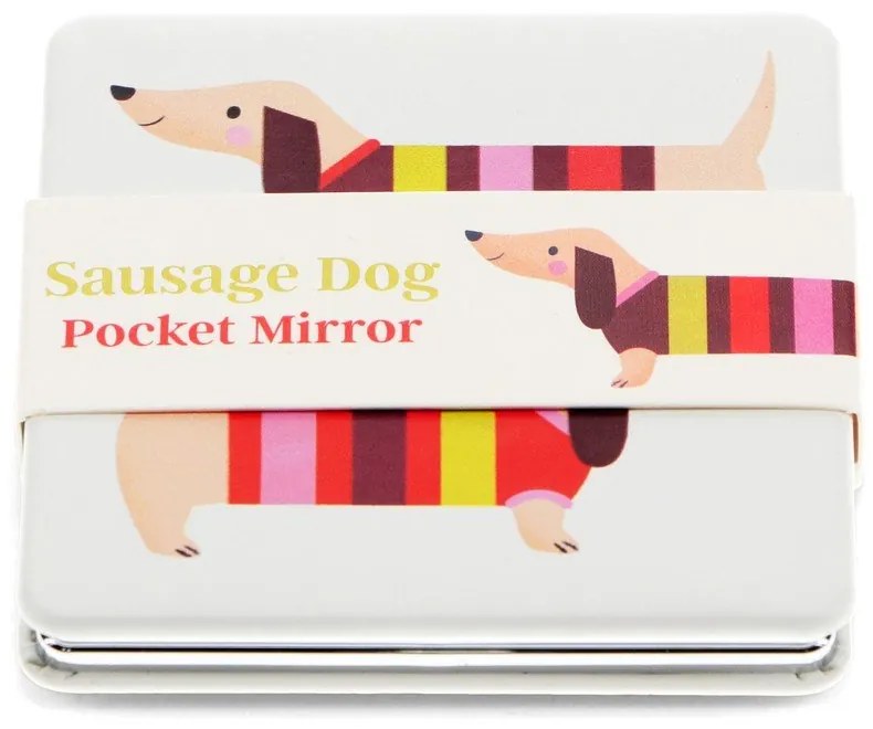 Lustro powiększające kosmetyczne 7x7 cm Sausage Dog – Rex London