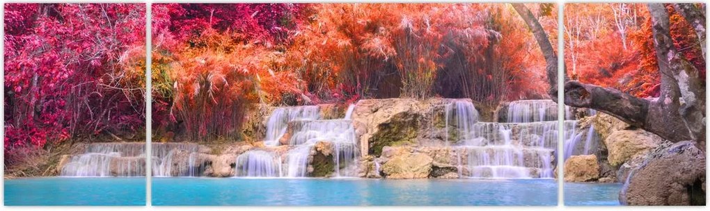 Obraz turkusowej laguny, Laos, Tat Kuang Si (170x50 cm)
