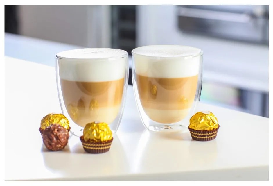 Szklanek kubki do latte z podwójną/z ścianką zestaw 2 szt. 320 ml Amo – Vialli Design