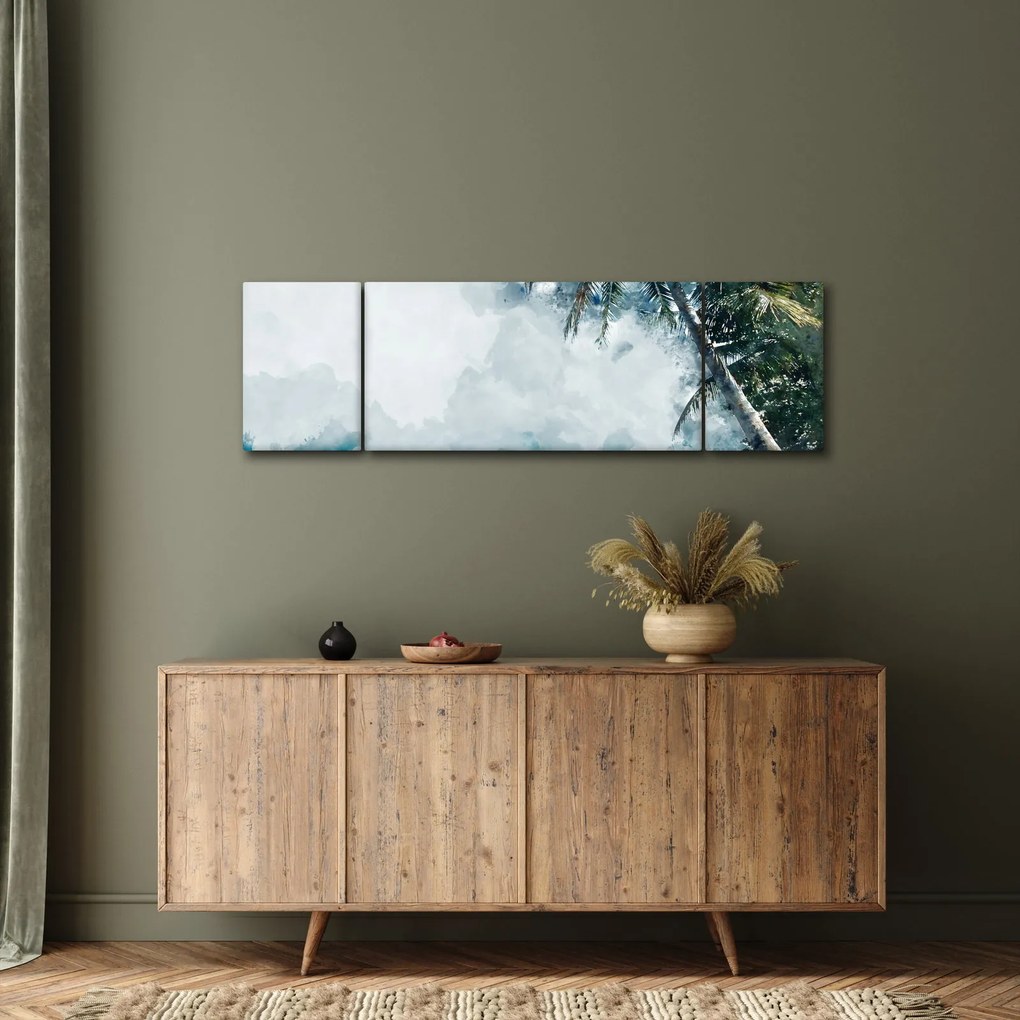 Obraz palmy nad morzem (170x50 cm)