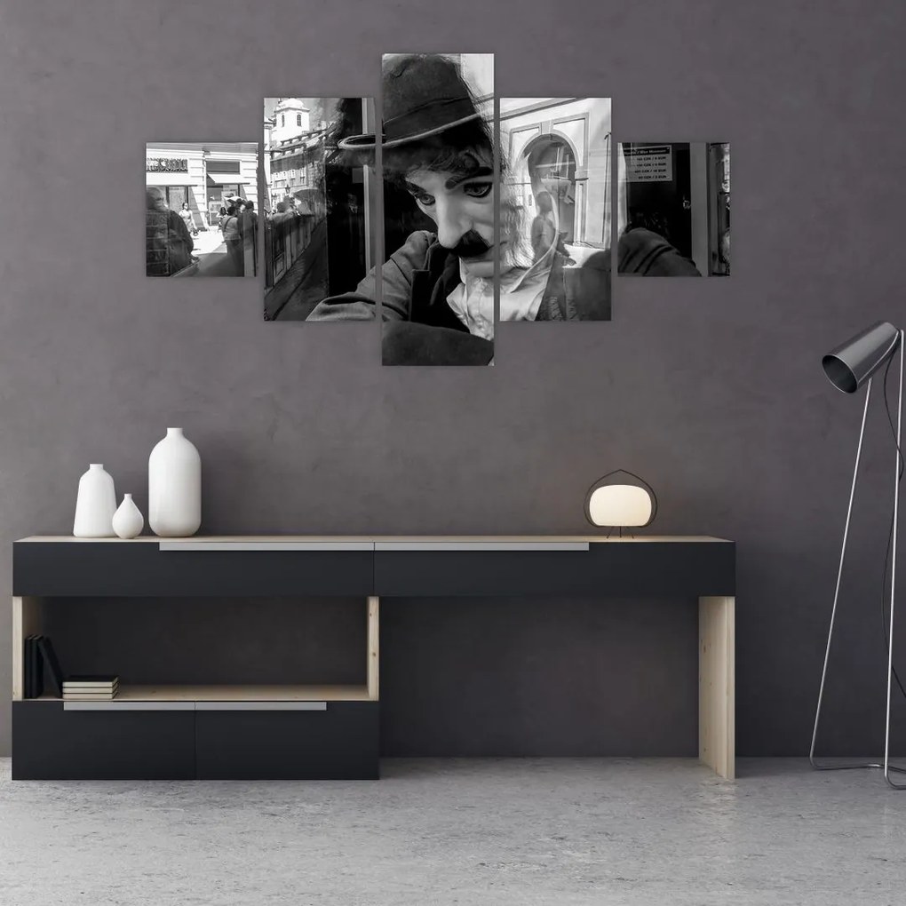 Obraz - Charles Chaplin w Pradze (125x70 cm)