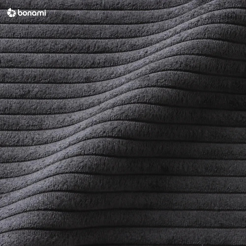 Ciemnoszara sztruksowa rozkładana sofa 195 cm Monaco – Bobochic Paris