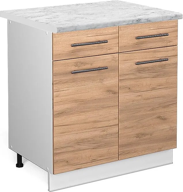 Szafka dolna do kuchni złoty dąb energetyczny 80x60x82 fame-line