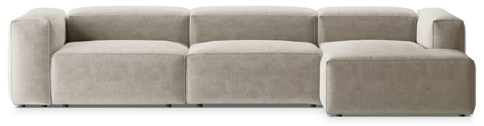 Beżowy narożnik (prawostronny/z szezlongiem) Bergamo – Cosmopolitan Design