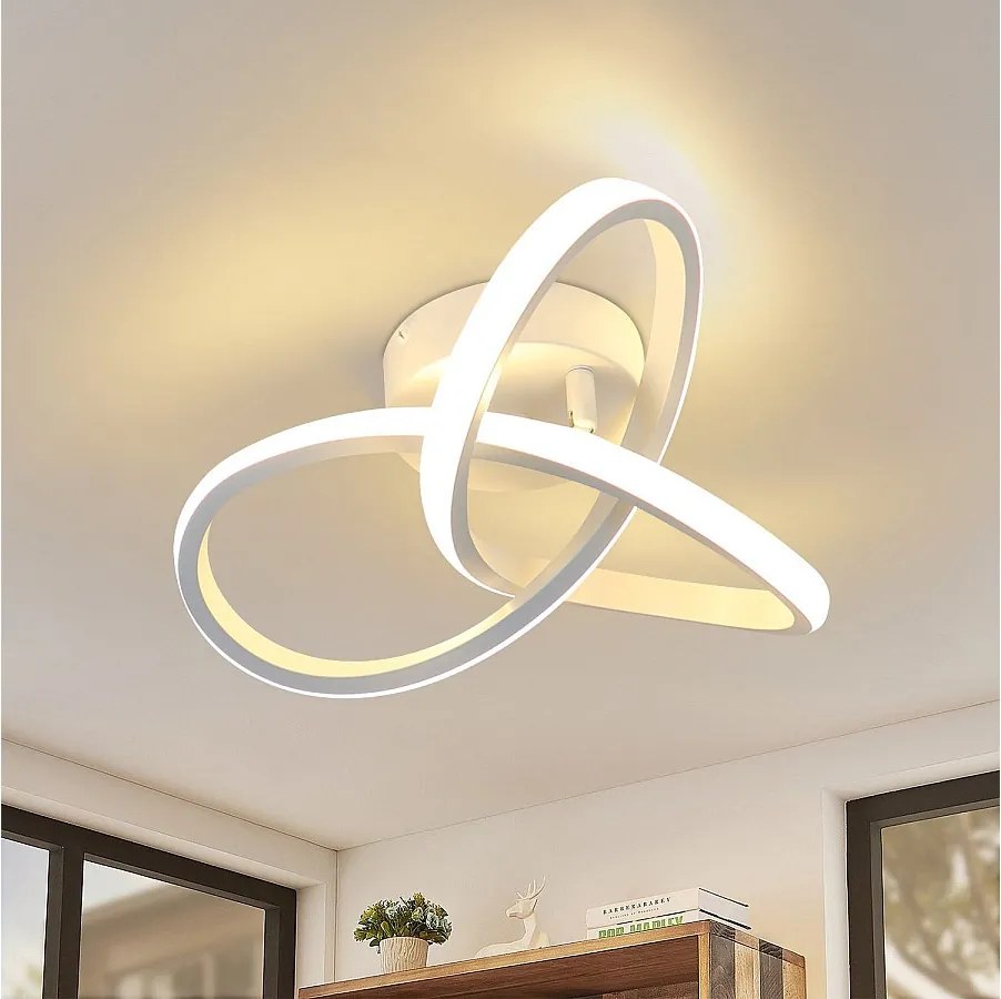 NETTLIFE nowoczesna biała lampa sufitowa LED 3000K ciepły biały przedpokój 19W mała geometria Design lampa do sypialni do salonu kuchnia