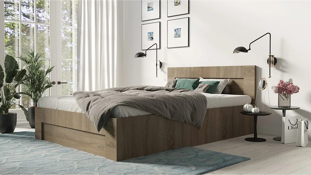 Łóżko 120cm x 200cm Otwierane z boku | TRUFLA | Pojemnik + Stelaż