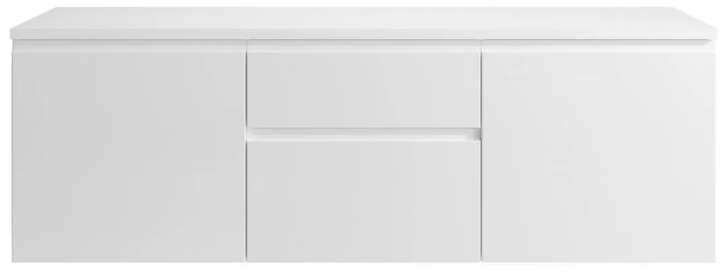 Szafka łazienkowa wisząca   pod umywalkę - Biały - 150 cm - JIMENA II