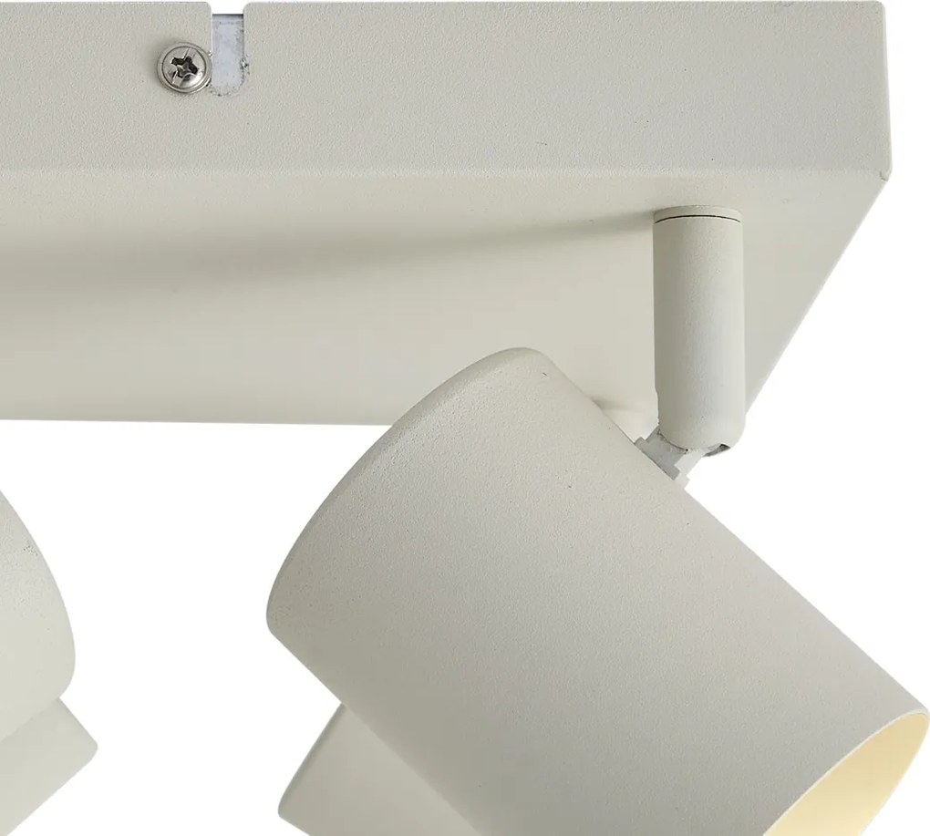 Nowoczesny reflektor sufitowy beżowy 4-punktowy regulowany - Jeana