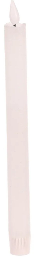 Zestaw świec stożkowych z oświetleniem LED, białe,2 szt., parafinowe, 25 cm