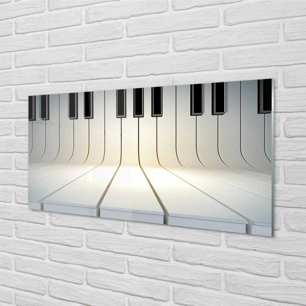 Szklany Panel Pianino klawisze