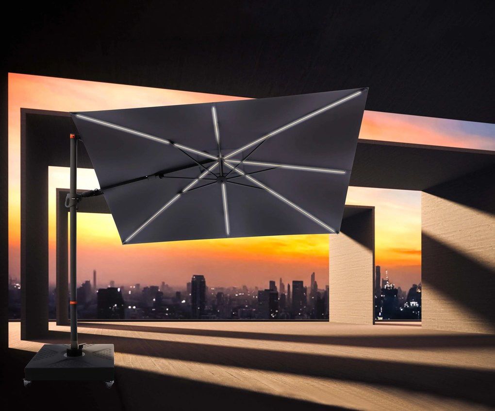 Doppler myZone LED 220 x 300 cm jasnoszara