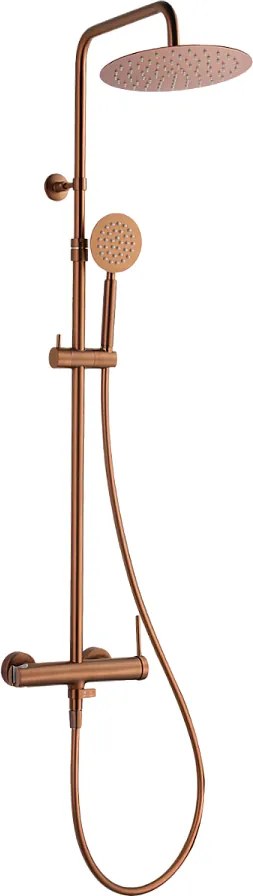 Lollipop II kolumna prysznicowa mechaniczna szczotkowana miedź 250 - Essebagno