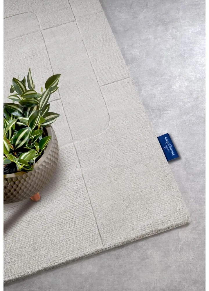 Kremowy wełniany chodnik tkany ręcznie 80x250 cm Charlotte – Villeroy&amp;Boch