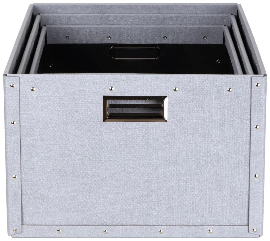 Jasnoszare kartonowe pojemniki zestaw 3 szt. Ture – Bigso Box of Sweden