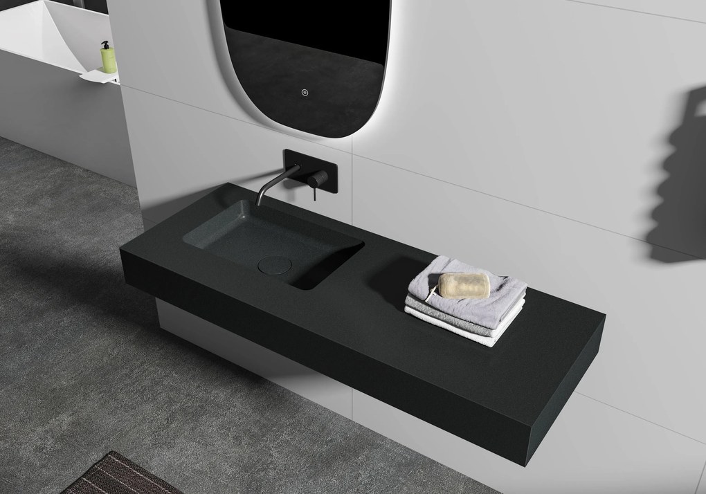 Umywalka wisząca BA8012 z odlewu mineralnego