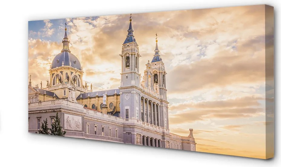 Fotoobraz na płótnie Katedra w Blasku Zachodzącego Słońca