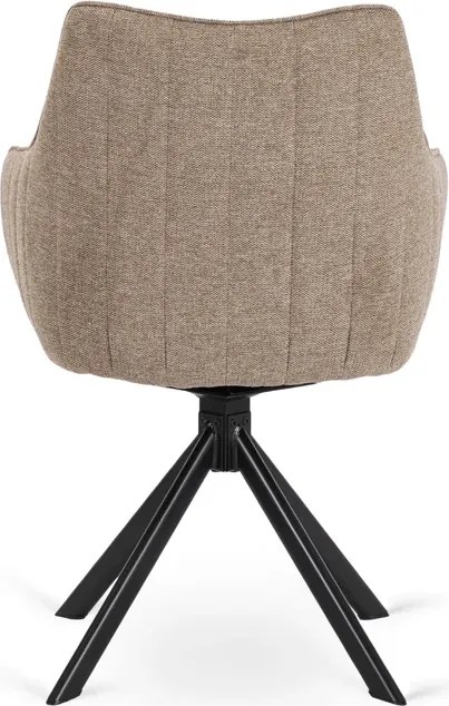 Zestaw Stół Rozkładany VERONA 160-240 cm Dąb/Czarny i 4 Krzesła MUMBAI Beżowe