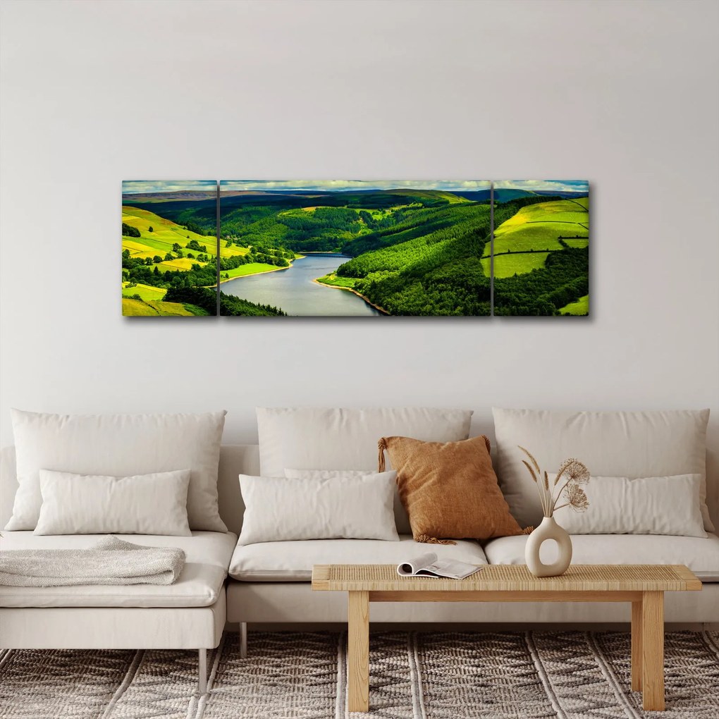 Obraz - Zielony krajobraz (170x50 cm)