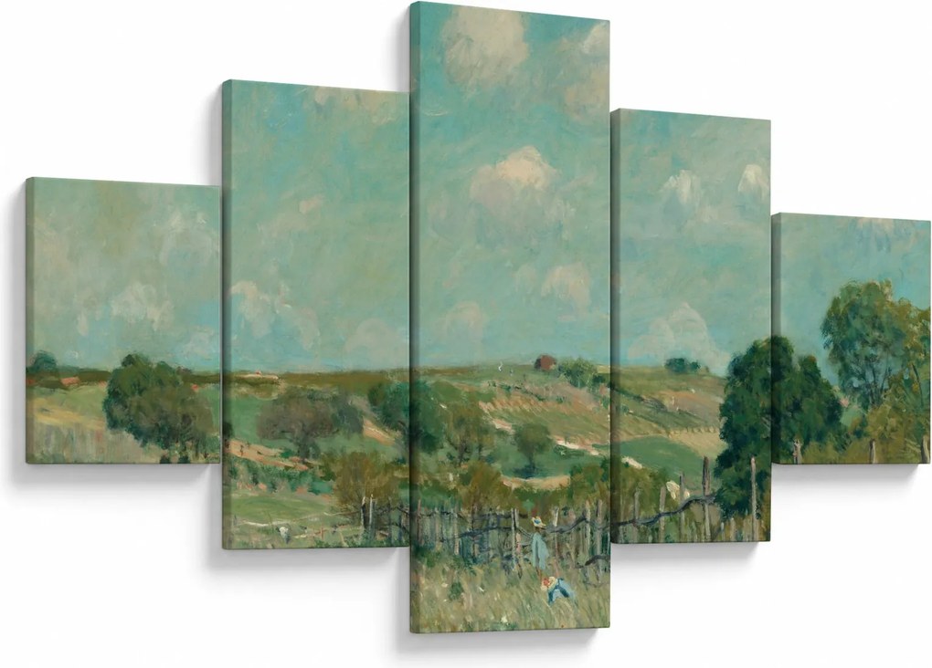 Obraz - Alfred Sisley, Meadow, reprodukcje (125x70 cm)