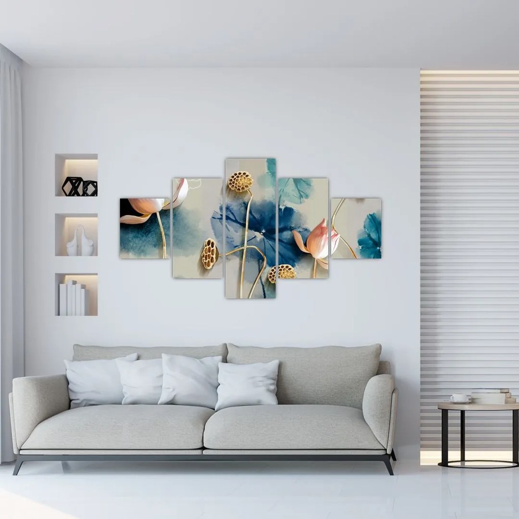 Obraz z kwiatami (125x70 cm)