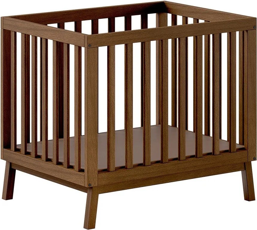 Brązowy kojec dla dzieci z litego drewna sosnowego 95x75 cm Sezane – Vipack