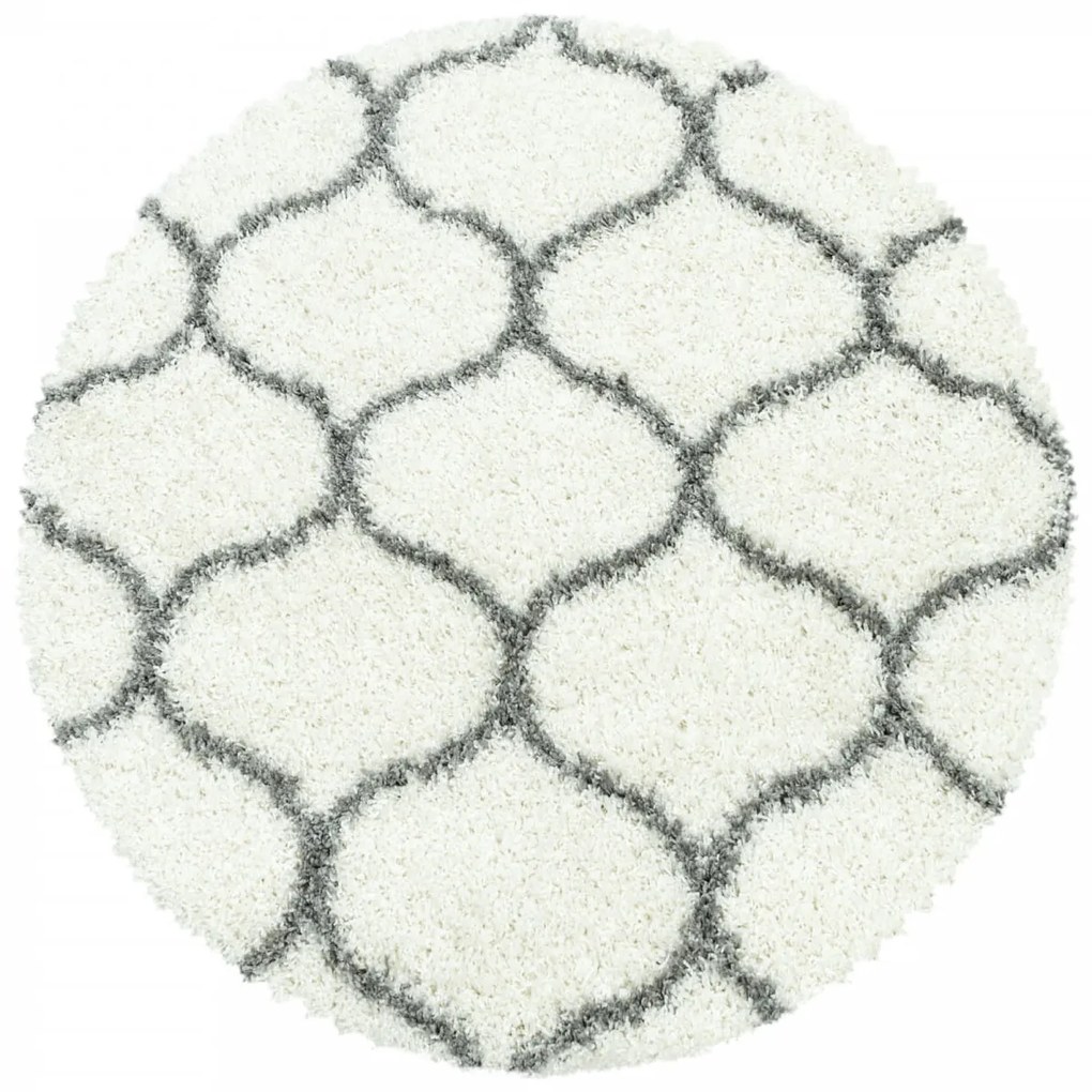Dywan shaggy Salsa koniczyna kremowy 80 cm x 80 cm koło
