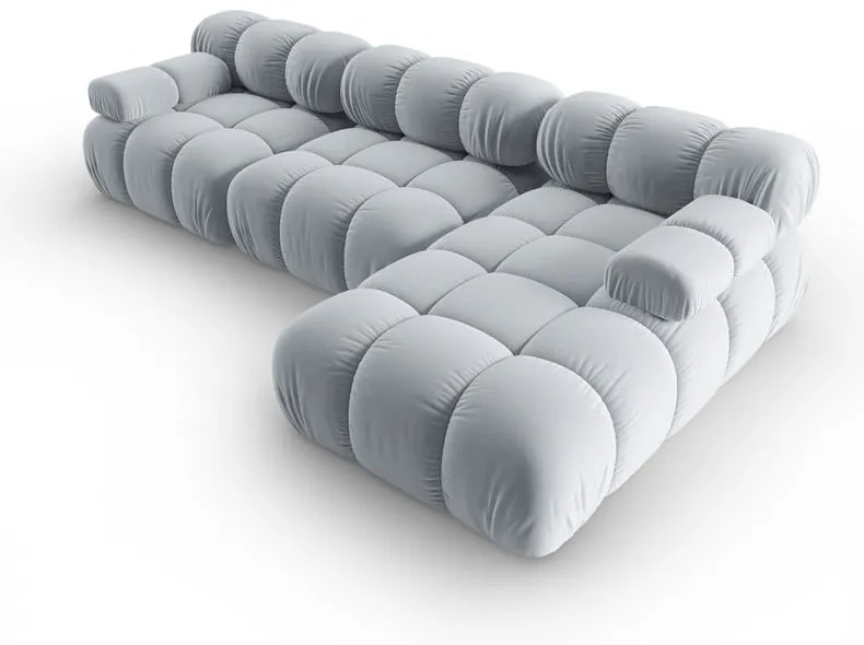 Jasnoniebieska aksamitna sofa 285 cm Bellis – Micadoni Home