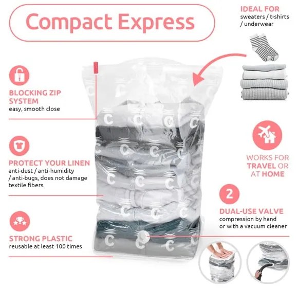 Worki próżniowe zestaw 3 szt. Express L – Compactor