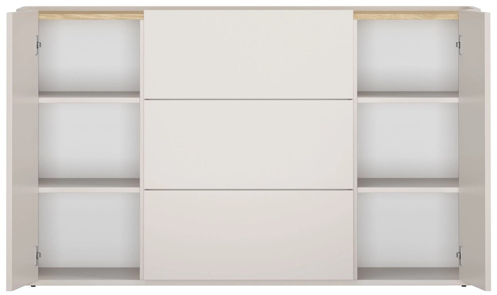 Komoda Elivo 150 cm z szufladami - kaszmir / dąb olejowany